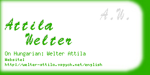 attila welter business card